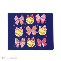Softball Coquette Bow Softball Mom Mothers Day Softball Mama Mousepad thumb 0
