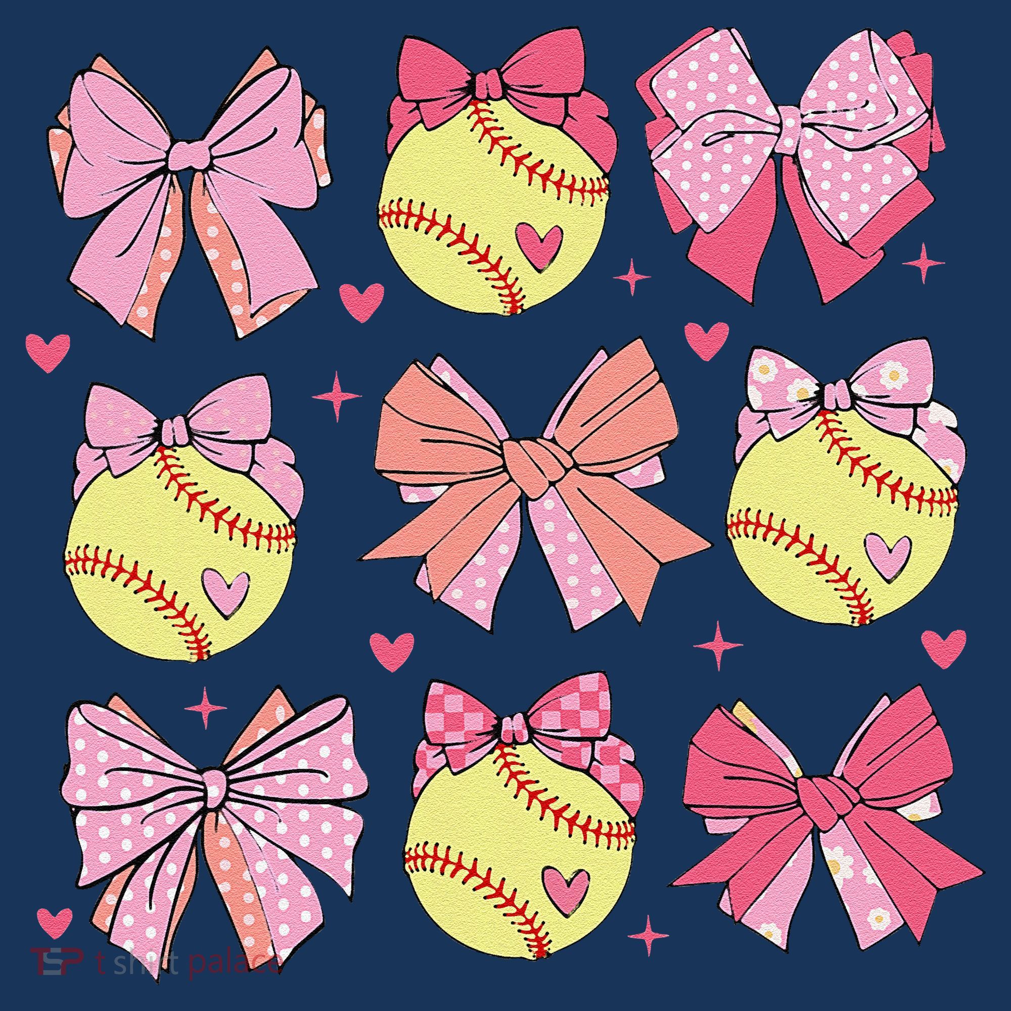 Softball Coquette Bow Softball Mom Mothers Day Softball Mama Visor