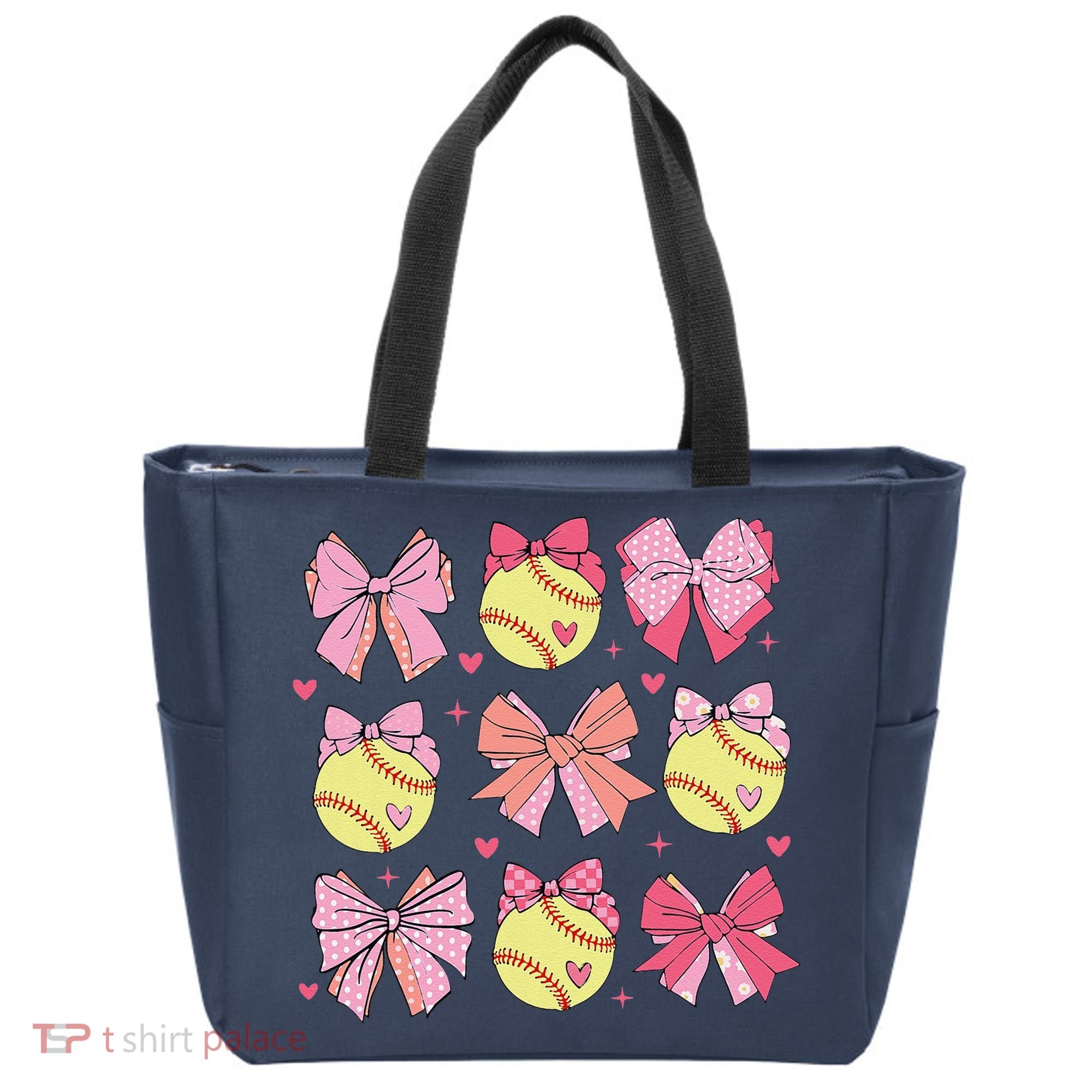 Softball Coquette Bow Softball Mom Mothers Day Softball Mama Tote Bag