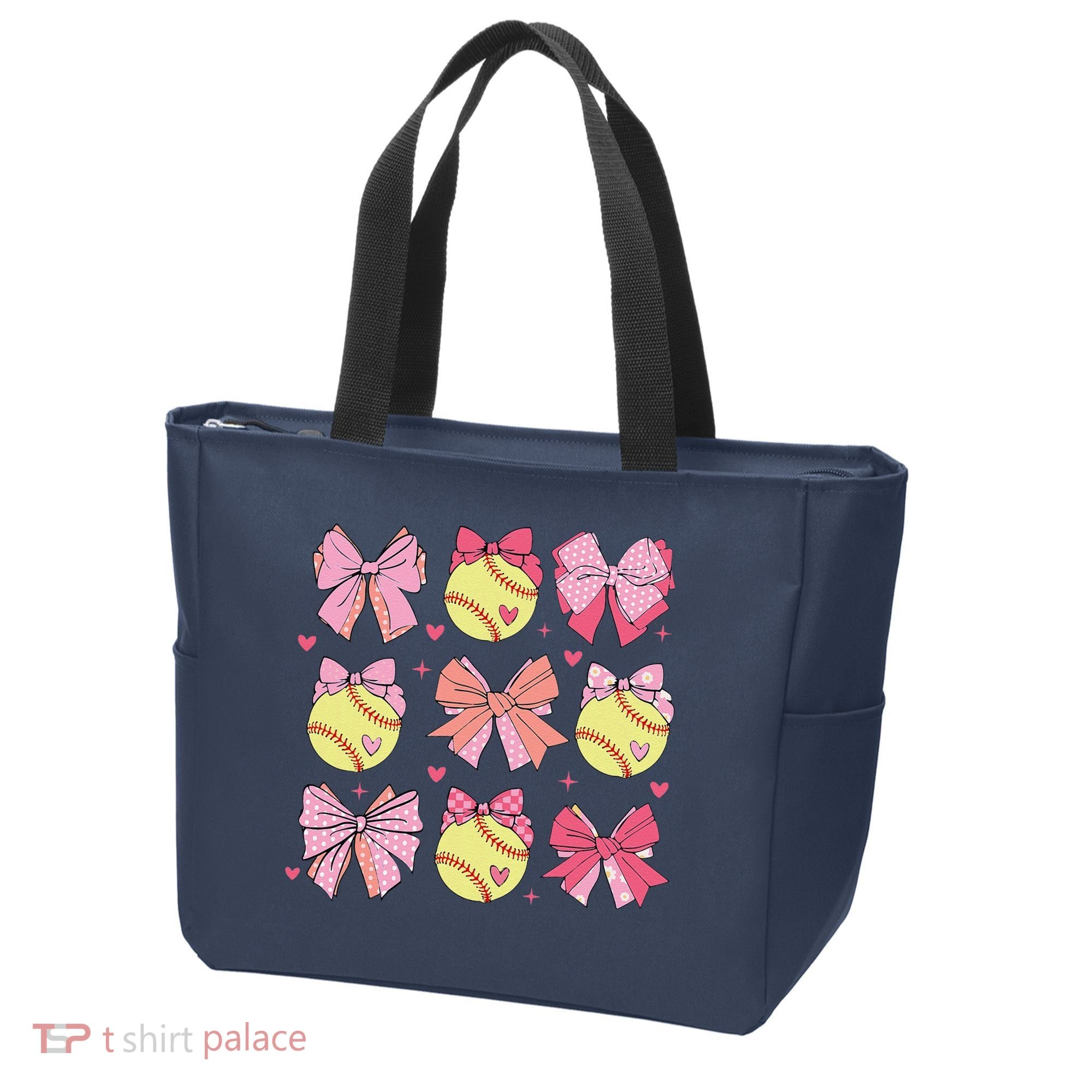 Softball Coquette Bow Softball Mom Mothers Day Softball Mama Tote Bag