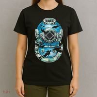 Vintage Scuba Diver Illustration T-Shirt thumb 4