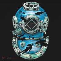 Vintage Scuba Diver Illustration T-Shirt thumb 7