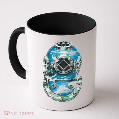 Vintage Scuba Diver Illustration Coffee Mug