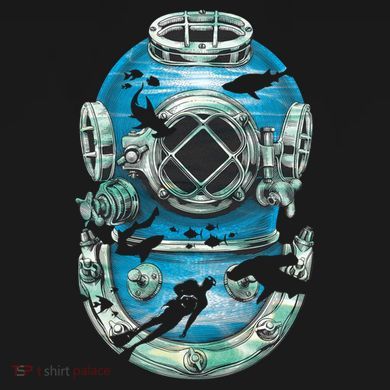 Vintage Scuba Diver Illustration Ornament
