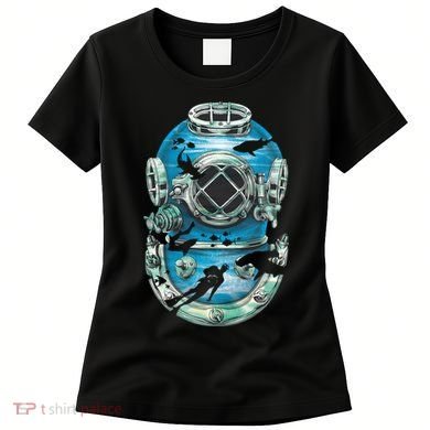 Vintage Scuba Diver Illustration Women's T-Shirt