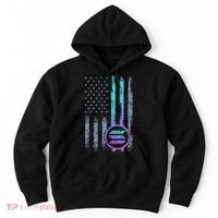 Solana Crypto Blockchain Solana Coin Distressed Usa Flag Hoodie thumb 0