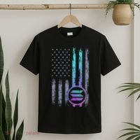 Solana Crypto Blockchain Solana Coin Distressed Usa Flag T-Shirt thumb 2
