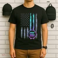 Solana Crypto Blockchain Solana Coin Distressed Usa Flag T-Shirt thumb 6