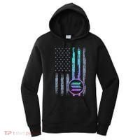 Solana Crypto Blockchain Solana Coin Distressed Usa Flag Women's Hoodie thumb 0