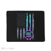 Solana Crypto Blockchain Solana Coin Distressed Usa Flag Mousepad thumb 0
