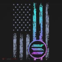 Solana Crypto Blockchain Solana Coin Distressed Usa Flag Mousepad thumb 1