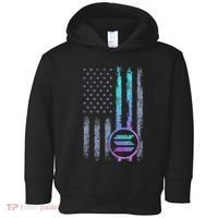 Solana Crypto Blockchain Solana Coin Distressed Usa Flag Toddler Hoodie thumb 0