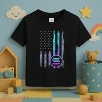 Solana Crypto Blockchain Solana Coin Distressed Usa Flag Toddler T-Shirt thumb 3