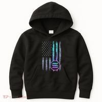 Solana Crypto Blockchain Solana Coin Distressed Usa Flag Kids Hoodie thumb 0