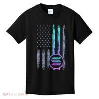 Solana Crypto Blockchain Solana Coin Distressed Usa Flag Kids T-Shirt thumb 0