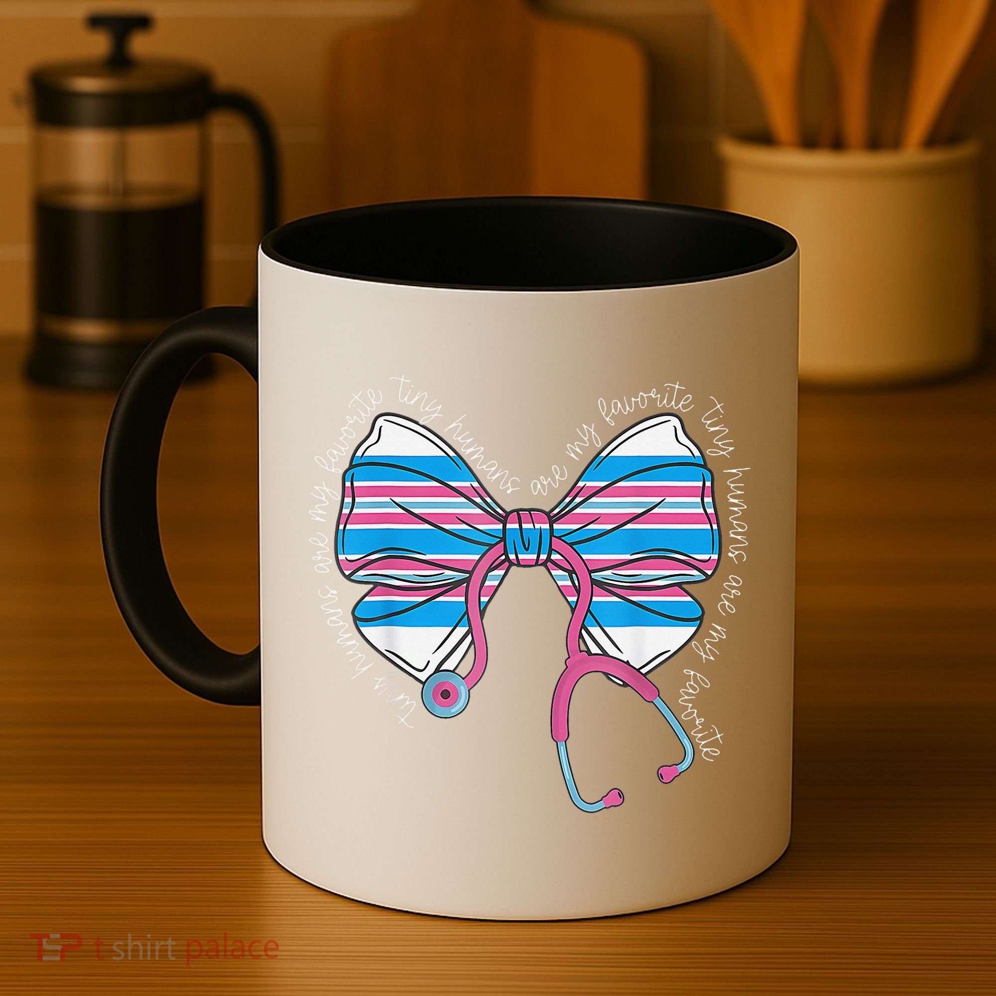 Stethoscope Coquette Bow Baby Blanket Labor And Delivery Coffee Mug