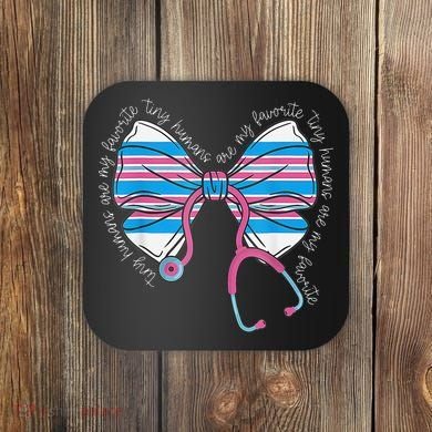 Stethoscope Coquette Bow Baby Blanket Labor And Delivery Coaster