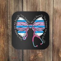 Stethoscope Coquette Bow Baby Blanket Labor And Delivery Coaster thumb 0