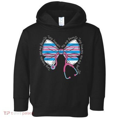 Stethoscope Coquette Bow Baby Blanket Labor And Delivery Toddler Hoodie