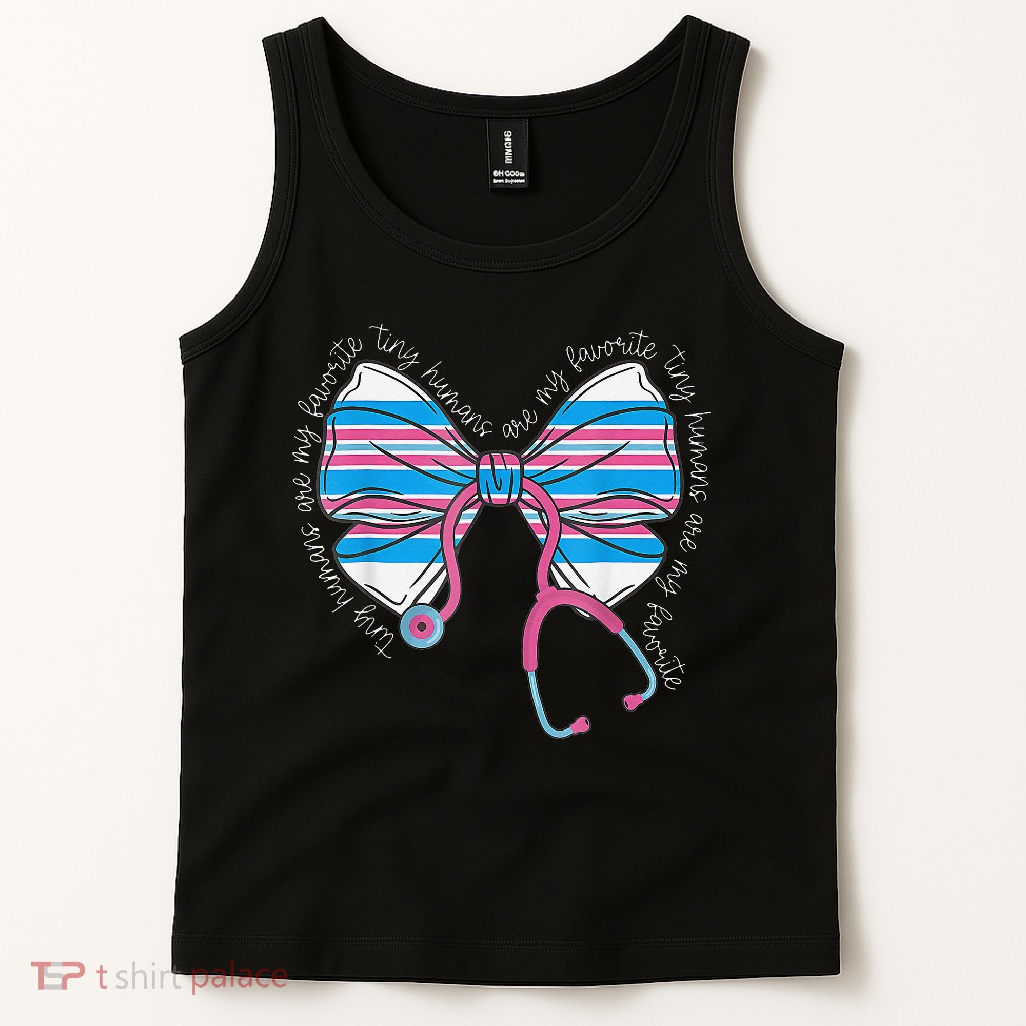 Stethoscope Coquette Bow Baby Blanket Labor And Delivery Tank Top