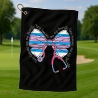 Stethoscope Coquette Bow Baby Blanket Labor And Delivery Golf Towel thumb 1
