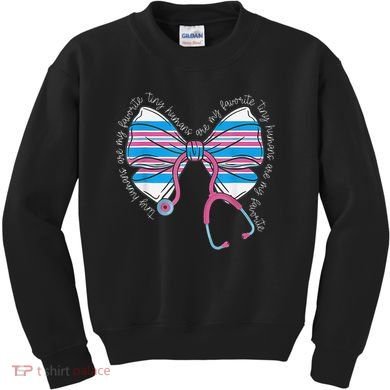 Stethoscope Coquette Bow Baby Blanket Labor And Delivery Kids Sweatshirt