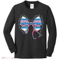 Stethoscope Coquette Bow Baby Blanket Labor And Delivery Kids Long Sleeve Shirt thumb 0
