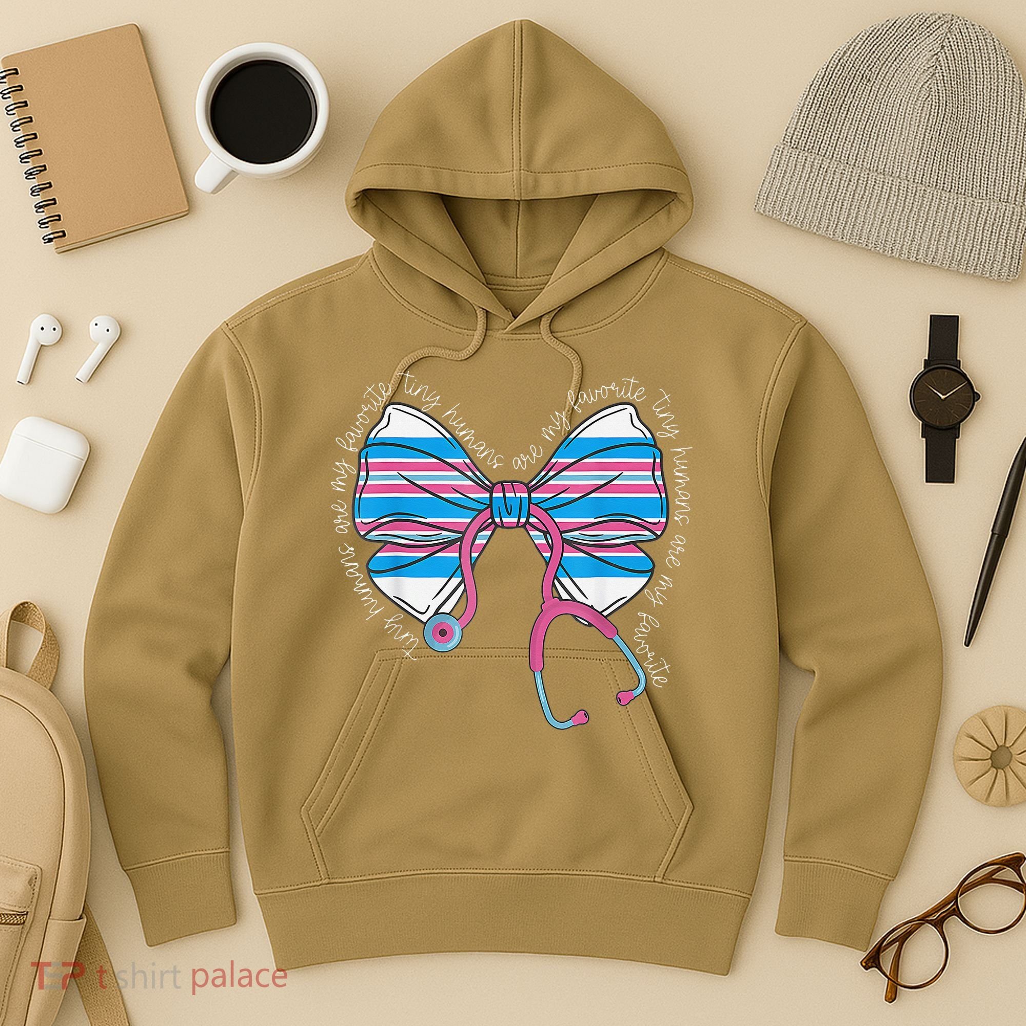 Stethoscope Coquette Bow Baby Blanket Labor And Delivery Hoodie