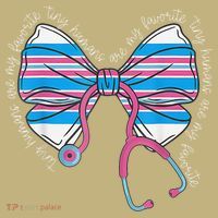 Stethoscope Coquette Bow Baby Blanket Labor And Delivery Mousepad thumb 1