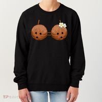 Summer Coconut Bra Halloween Costume Hawaii Aloha Beach Women's Sweatshirt thumb 0
