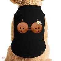 Summer Coconut Bra Halloween Costume Hawaii Aloha Beach Doggie Tank thumb 0