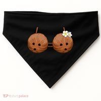 Summer Coconut Bra Halloween Costume Hawaii Aloha Beach USA-Made Doggie Bandana thumb 0