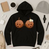 Summer Coconut Bra Halloween Costume Hawaii Aloha Beach Hoodie thumb 3