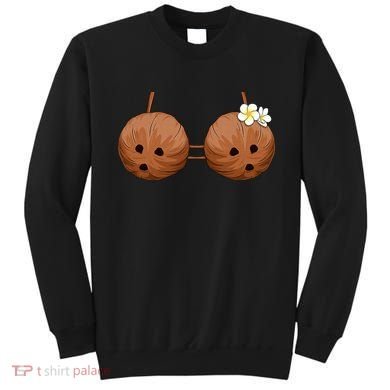 Summer Coconut Bra Halloween Costume Hawaii Aloha Beach Sweatshirt