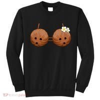 Summer Coconut Bra Halloween Costume Hawaii Aloha Beach Sweatshirt thumb 0