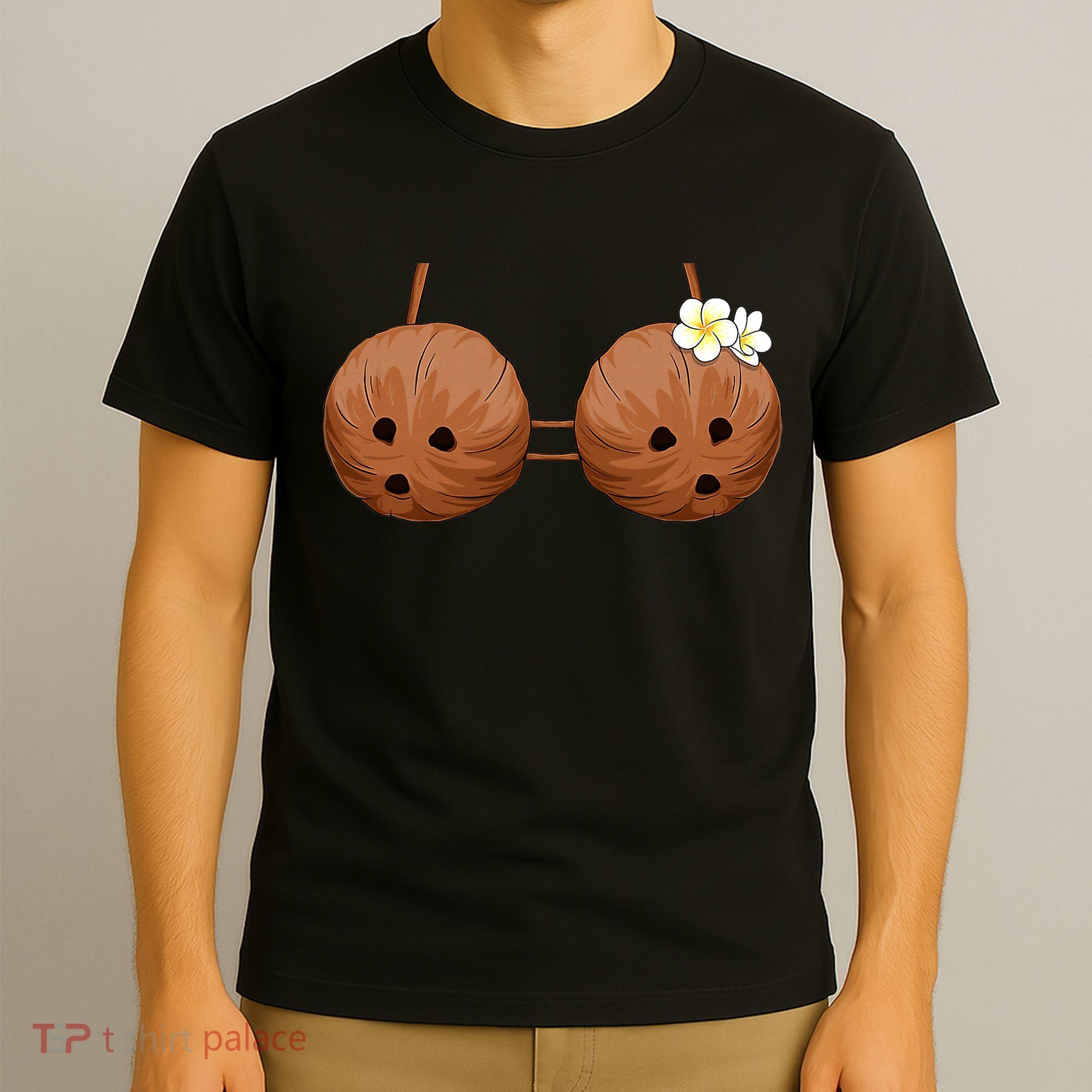 Summer Coconut Bra Halloween Costume Hawaii Aloha Beach T-Shirt