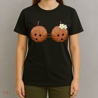 Summer Coconut Bra Halloween Costume Hawaii Aloha Beach T-Shirt thumb 4