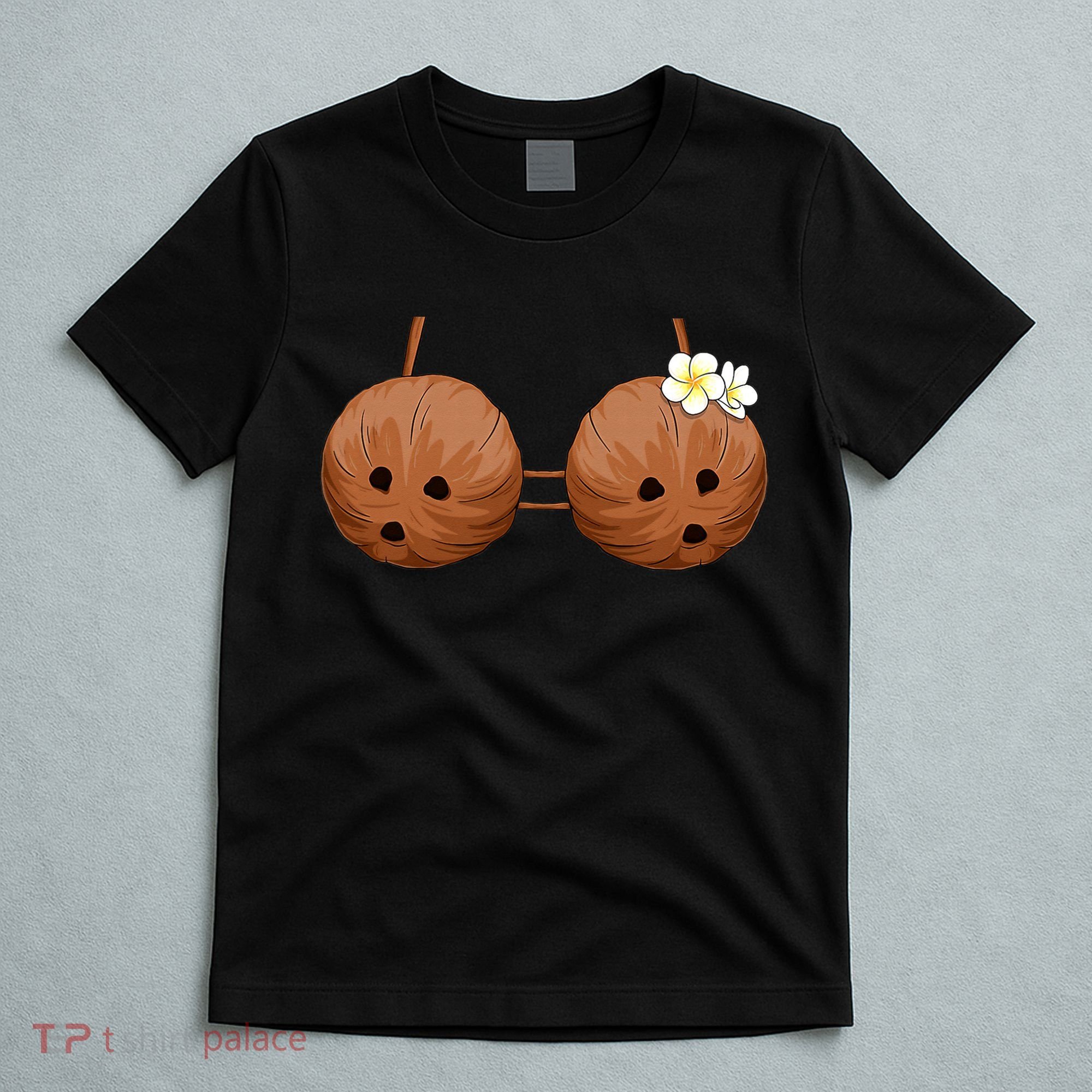 Summer Coconut Bra Halloween Costume Hawaii Aloha Beach T-Shirt