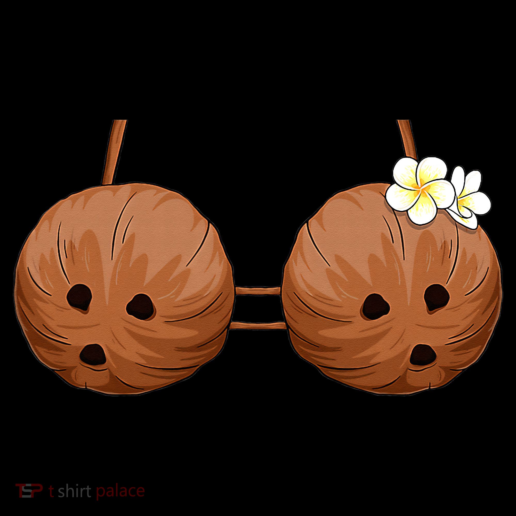 Summer Coconut Bra Halloween Costume Hawaii Aloha Beach T-Shirt