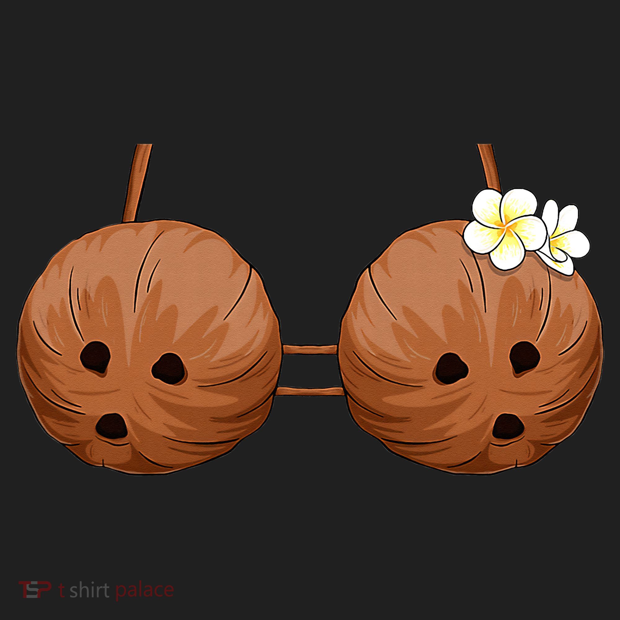 Summer Coconut Bra Halloween Costume Hawaii Aloha Beach Beanie