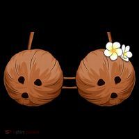 Summer Coconut Bra Halloween Costume Hawaii Aloha Beach Women's Hoodie thumb 2
