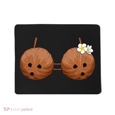 Summer Coconut Bra Halloween Costume Hawaii Aloha Beach Mousepad