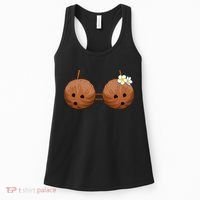 Summer Coconut Bra Halloween Costume Hawaii Aloha Beach Women's Tank Top thumb 0