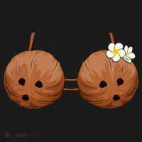 Summer Coconut Bra Halloween Costume Hawaii Aloha Beach Women's Tank Top thumb 5