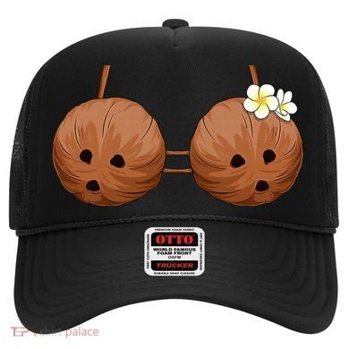 Summer Coconut Bra Halloween Costume Hawaii Aloha Beach Hat