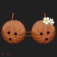 Summer Coconut Bra Halloween Costume Hawaii Aloha Beach Hat thumb 2