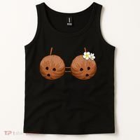 Summer Coconut Bra Halloween Costume Hawaii Aloha Beach Tank Top thumb 2