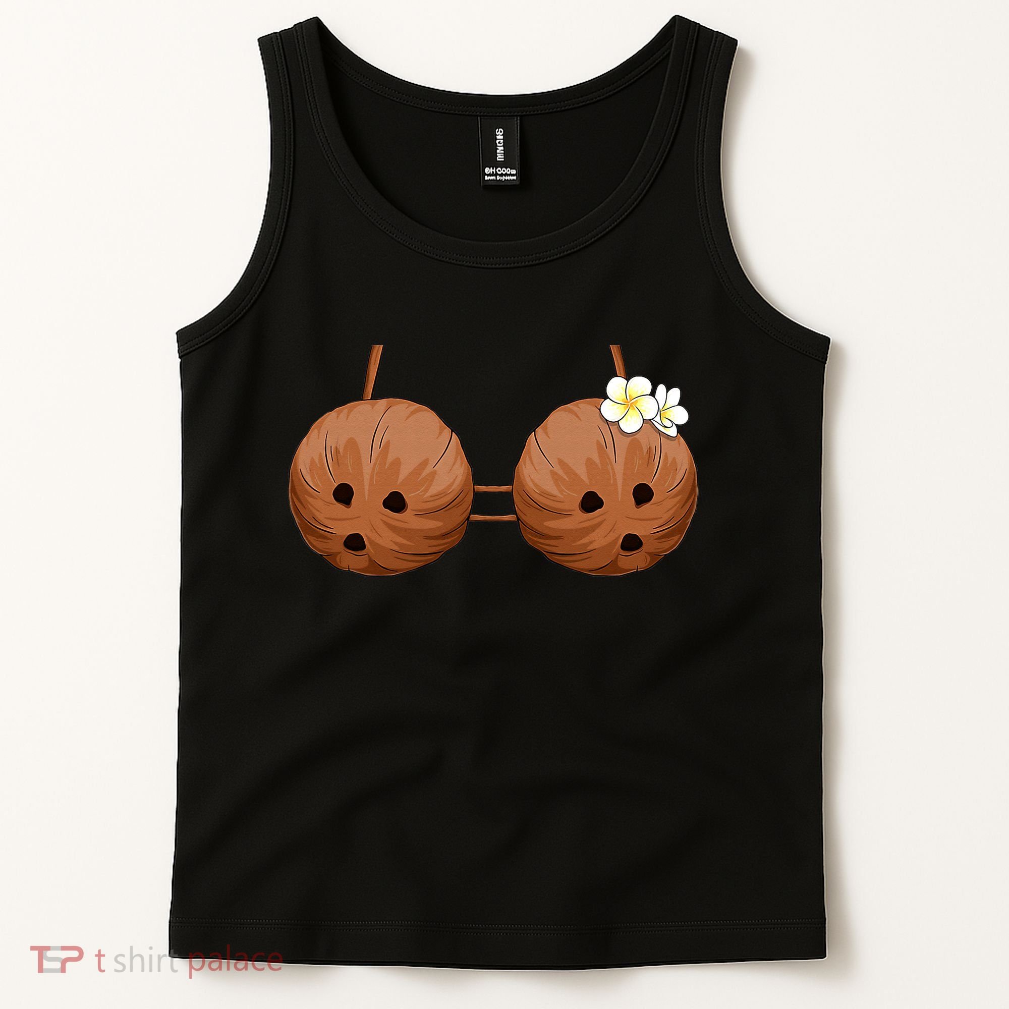 Summer Coconut Bra Halloween Costume Hawaii Aloha Beach Tank Top