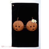 Summer Coconut Bra Halloween Costume Hawaii Aloha Beach Golf Towel thumb 0