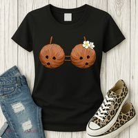 Summer Coconut Bra Halloween Costume Hawaii Aloha Beach Women's T-Shirt thumb 3